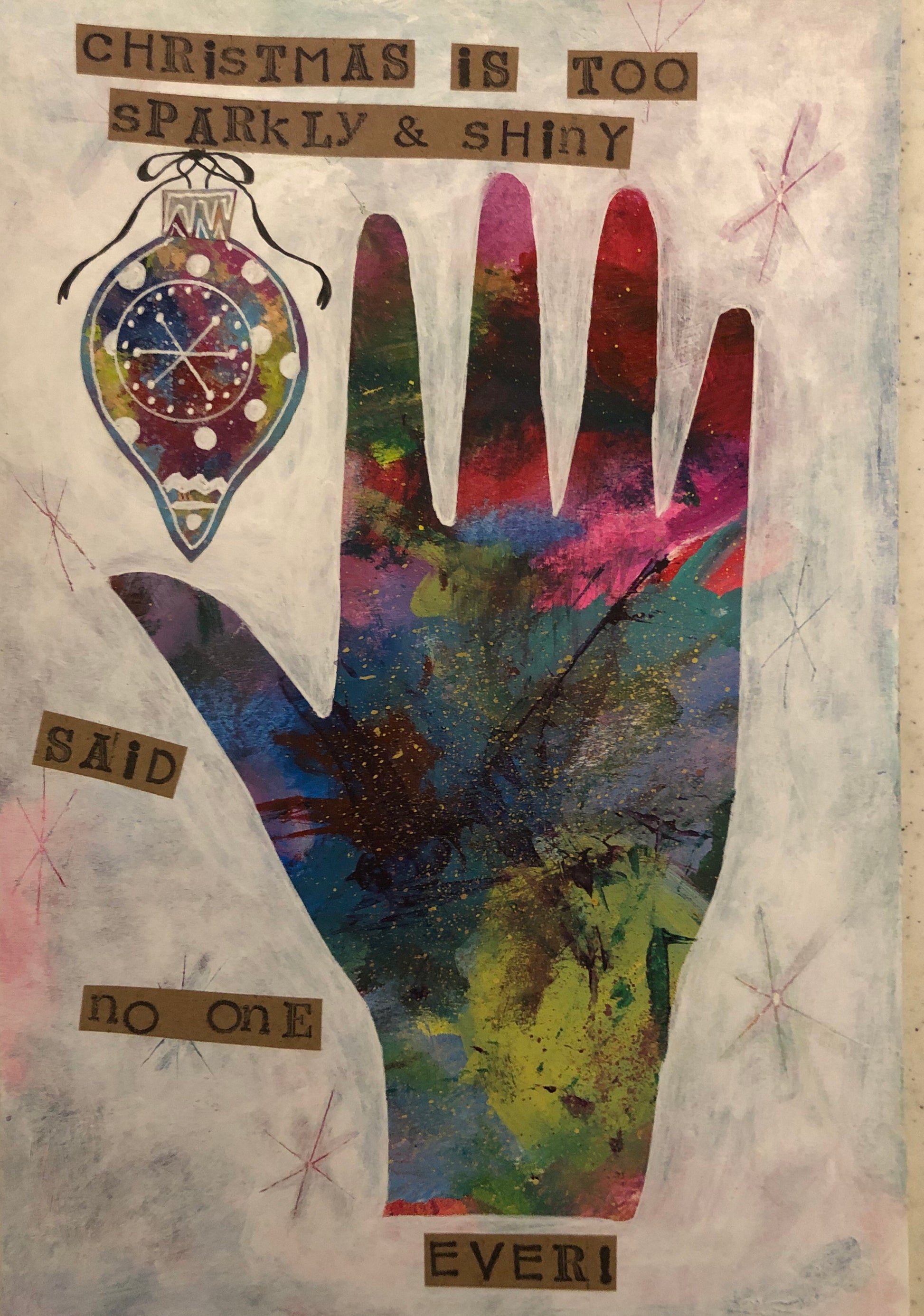 christmas is too sparkly and shiny artwork