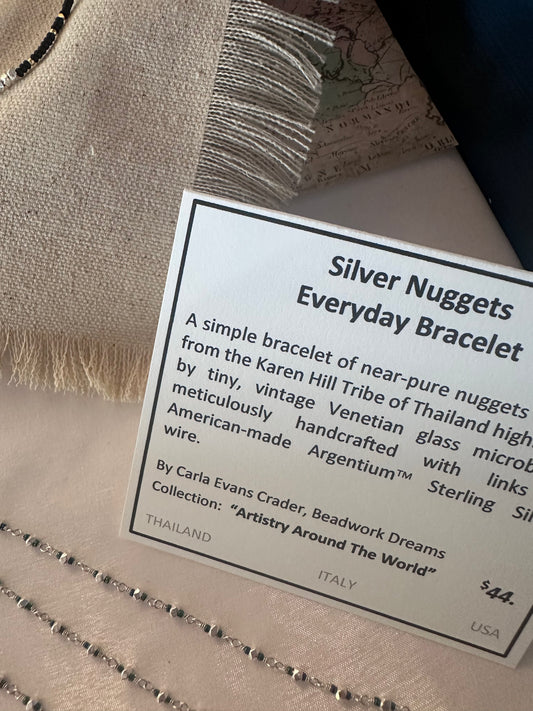 Silver Nugget Bracelet