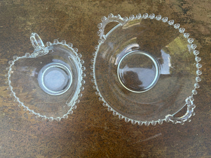 Glass beaded dish set