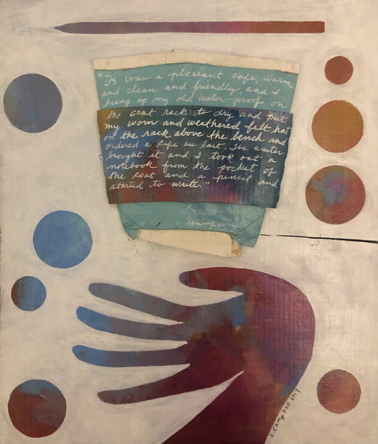 scavenged wood coffee artwork